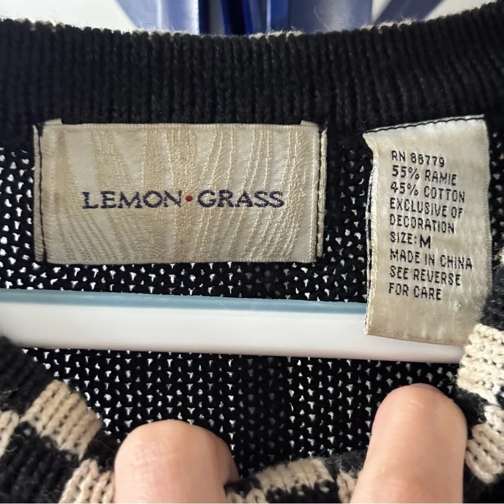 Vintage Lemon Grass 90s Ugly Christmas Sweater Size Medium Grandma Core - Picture 5 of 6